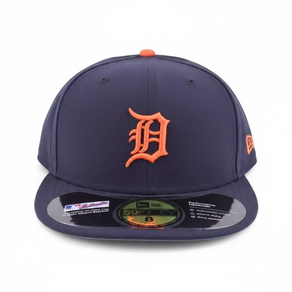 New Era Detroit Tigers Navy Fitted Cap, Size 8